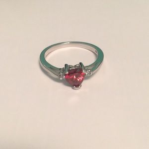 Sterling Silver, Ruby, Diamond Fashion Ring 💍❤️